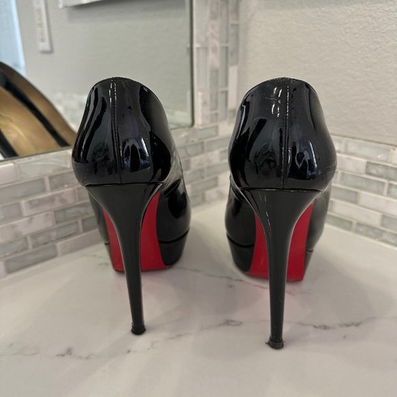 Christian Louboutin Round Toe Black Pumps | Size 36.5 | Fair Condition - Picture 2 of 10